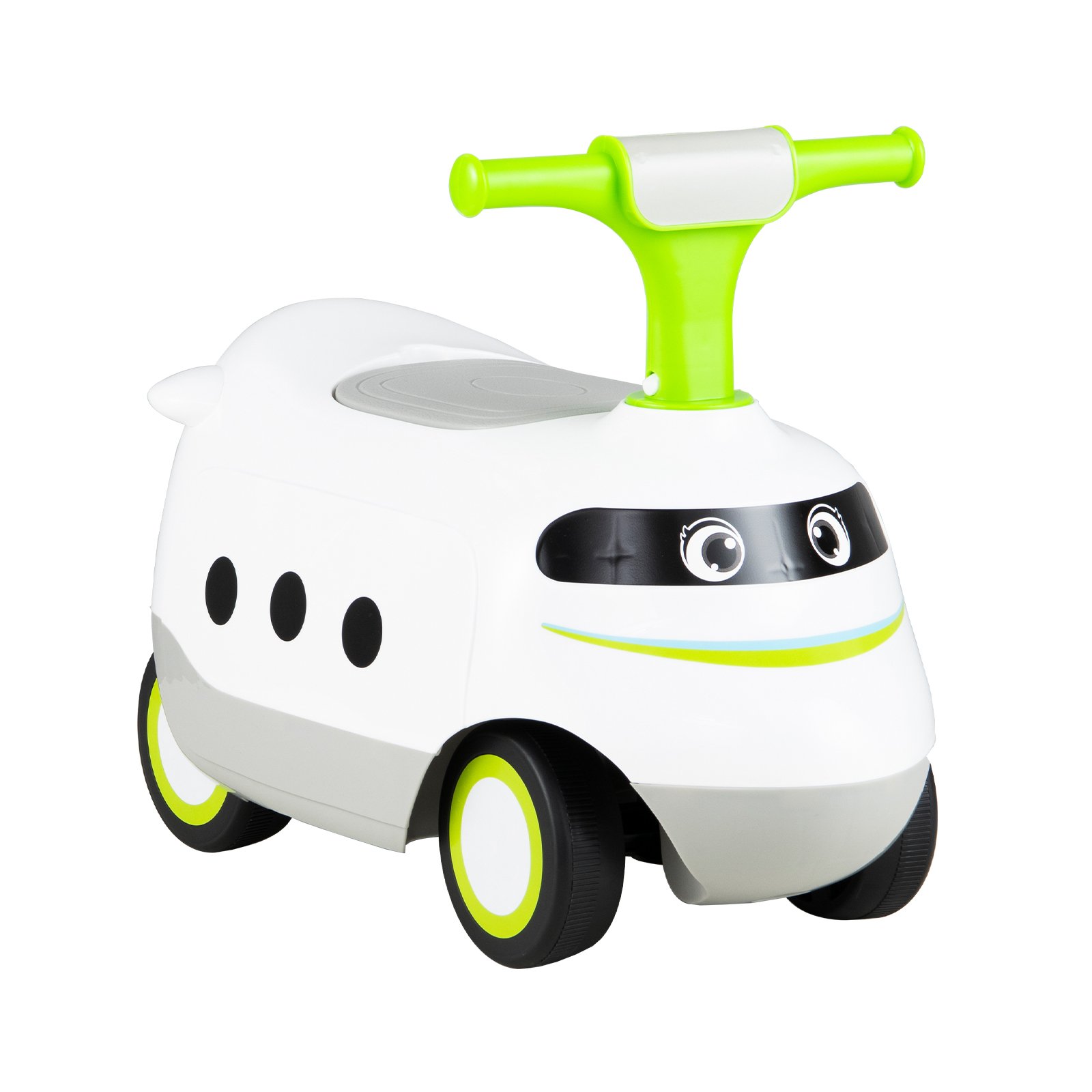 Zabawkowy samochód z klaksonem i schowkiem zielony