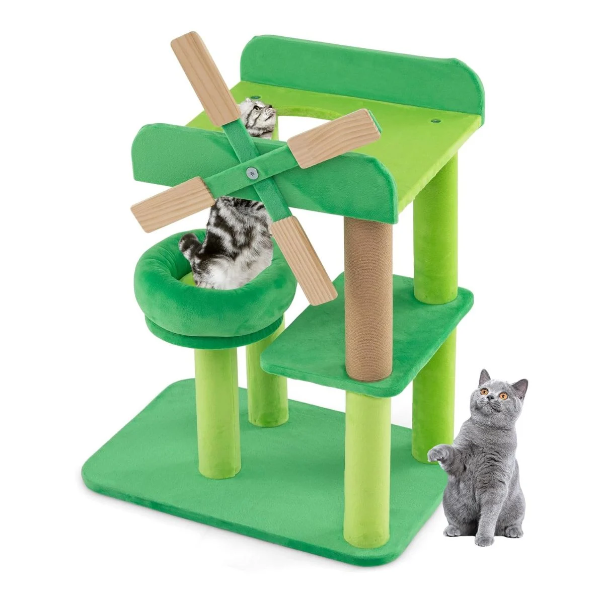 Drapak legowisko dla kota z wiatrakiem