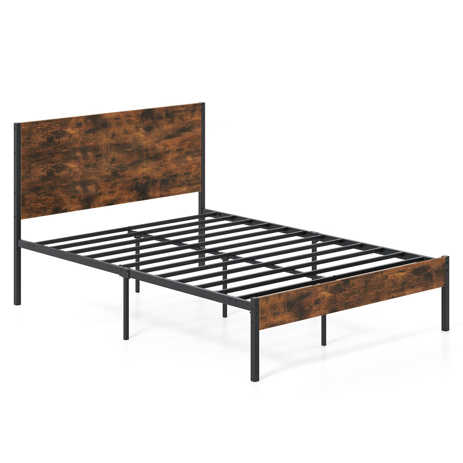 Rustykalna rama łóżka 140 x 200 cm