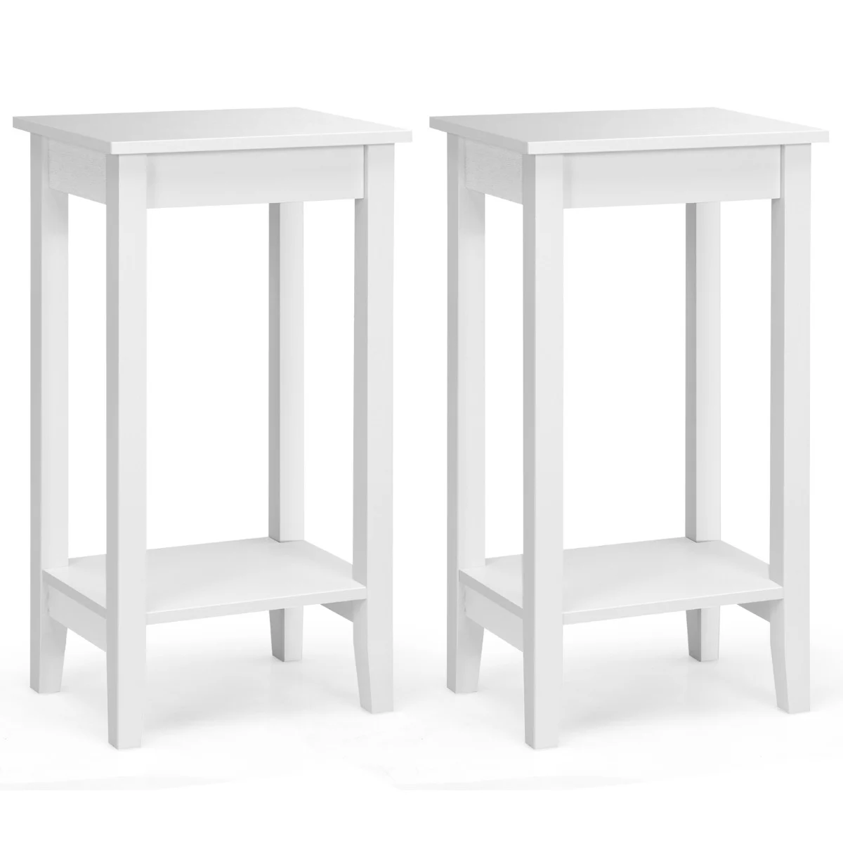 Zestaw 2 szt. stolików bocznych z półką