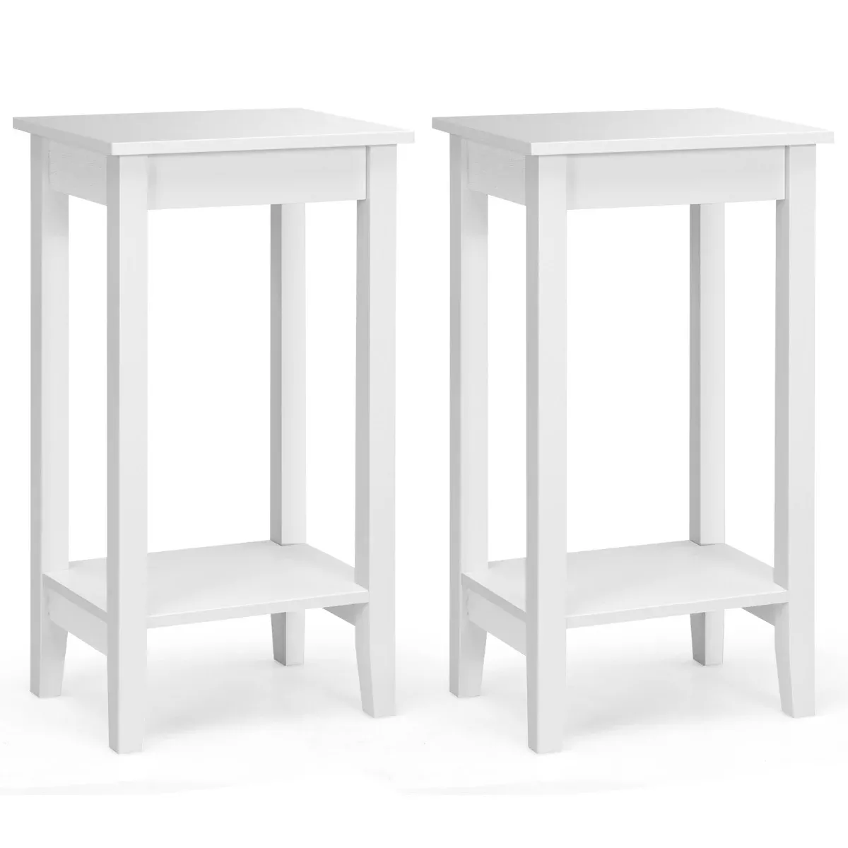 Zestaw 2 szt. stolików bocznych z półką