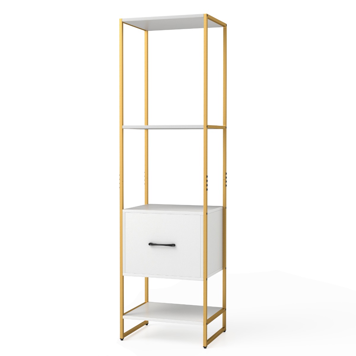 Nowoczesny regał na książki w stylu glamour