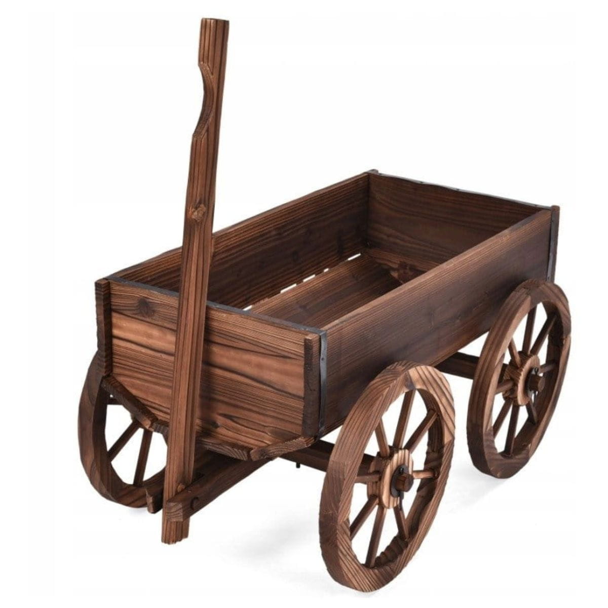Wóz drewniany skrzynia na kwiaty