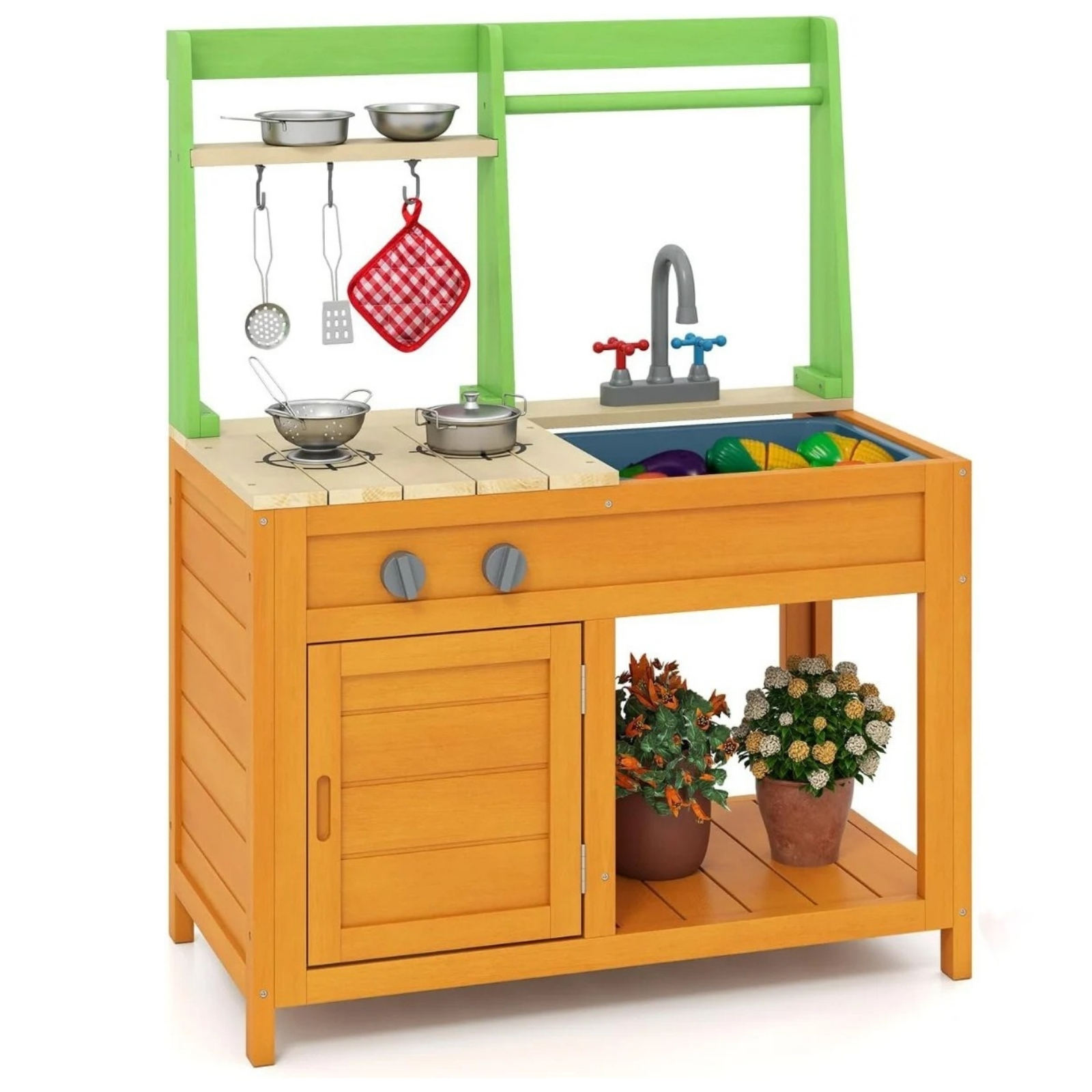 Kuchnia ogrodowa dla dzieci z akcesoriami