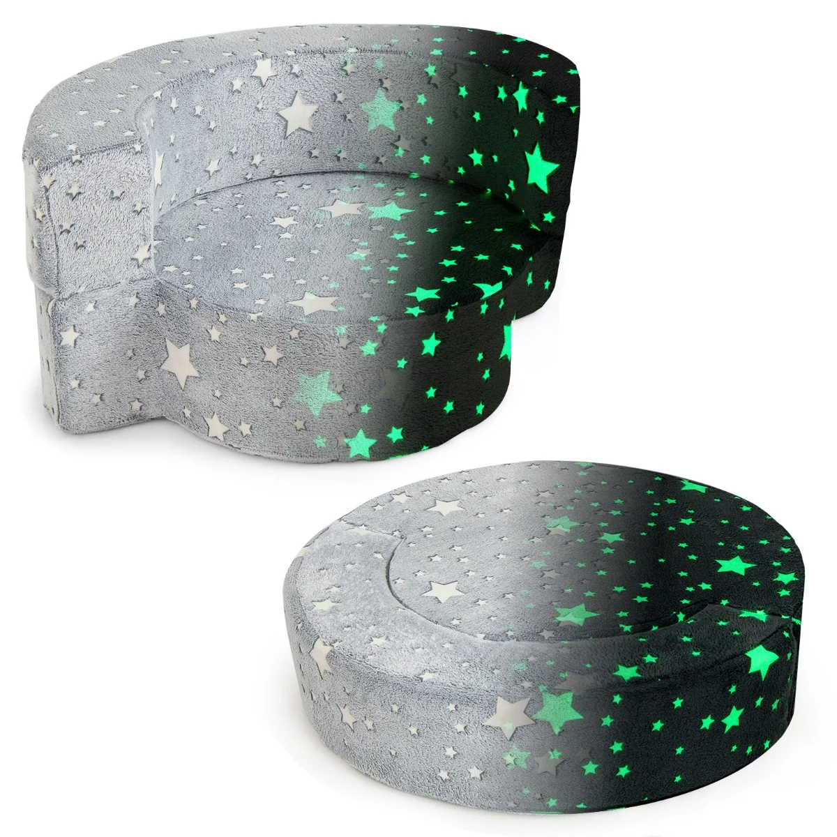 Okrągła modułowa sofa dla dzieci fluorescencyjna