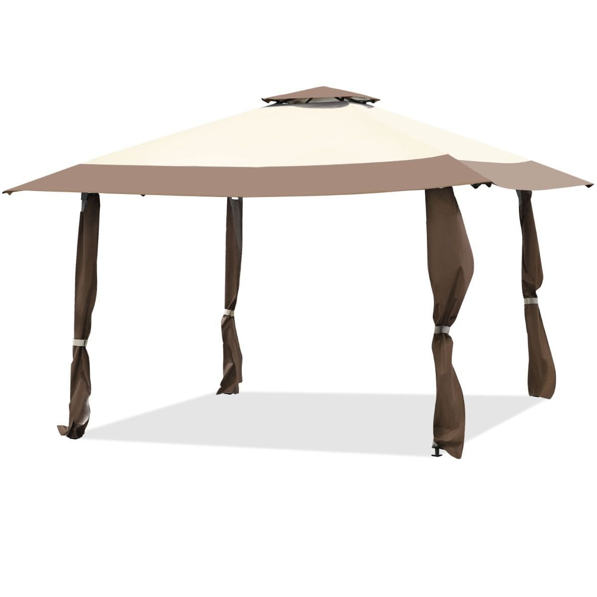 Pawilon ogrodowy 395 x 395 cm beżowy