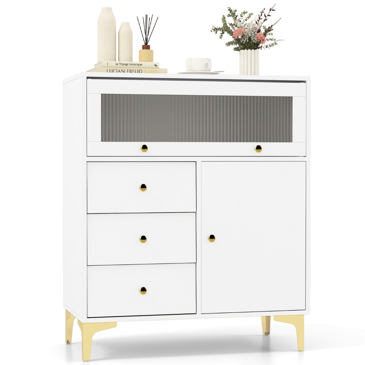 Nowoczesna komoda z szufladami i szafkami