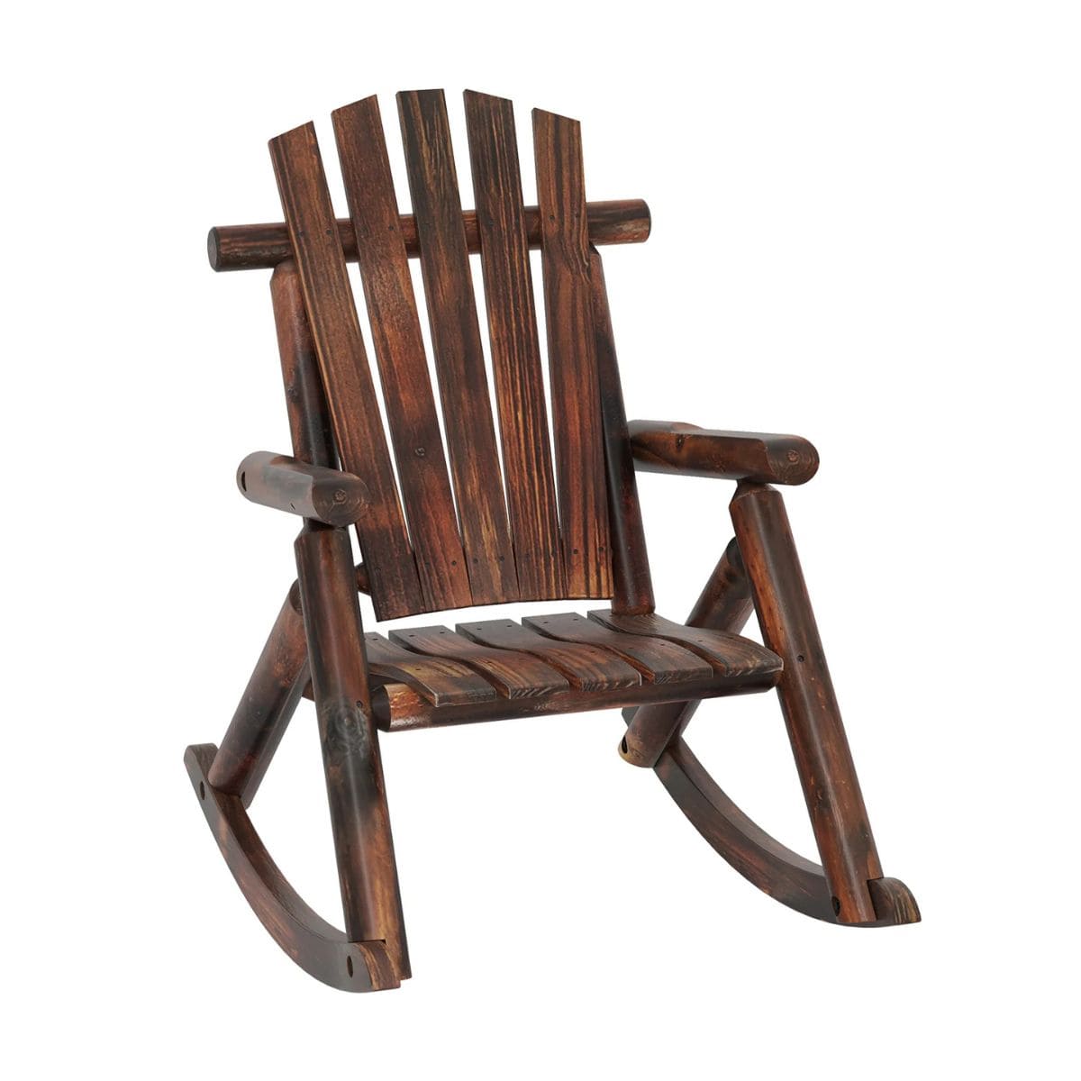 Bujany fotel ogrodowy drewniany