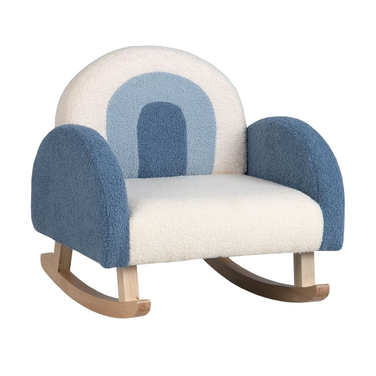 Fotel bujany dla dzieci niebieski