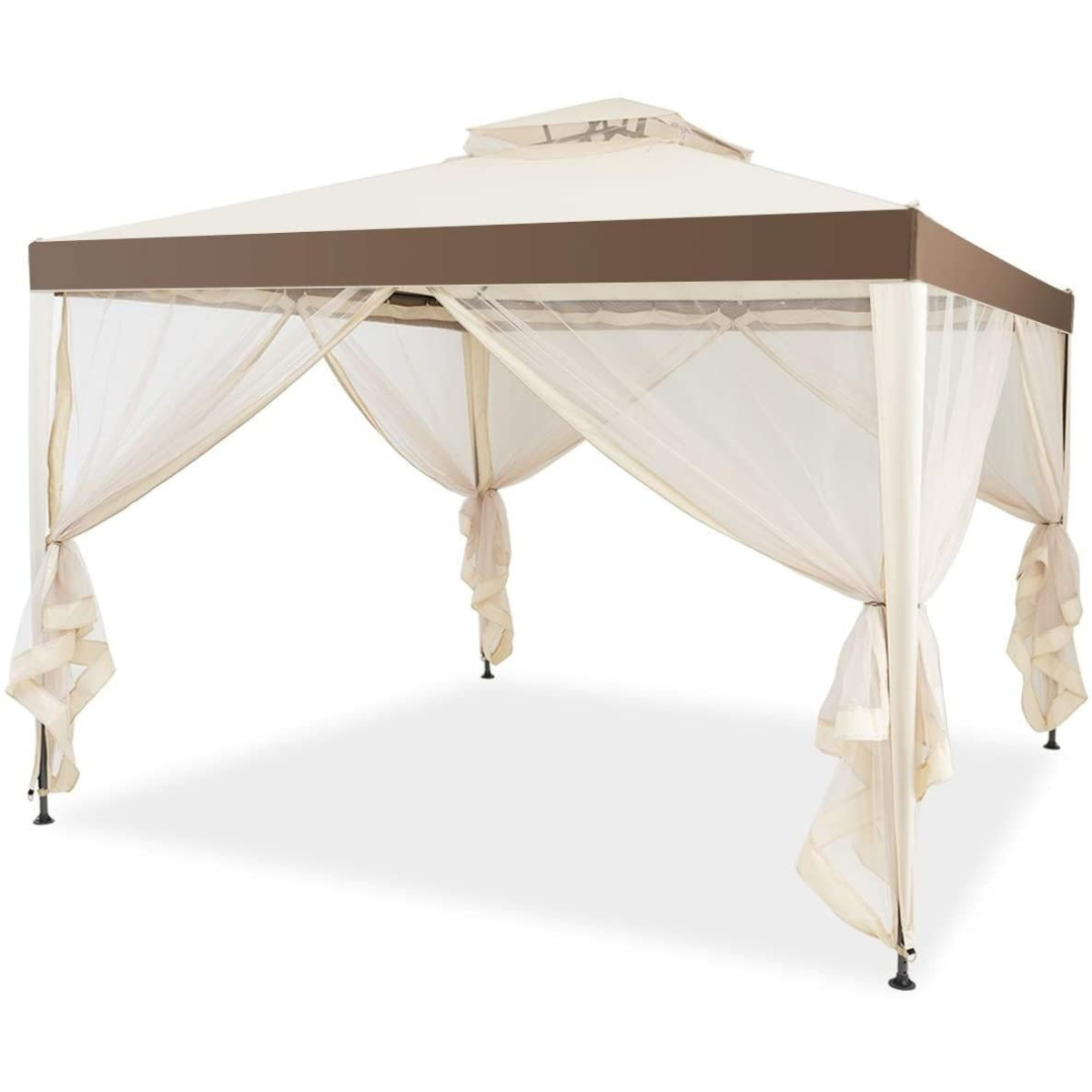 Pawilon ogrodowy z siatkowymi zasłonami 3 x 3 m