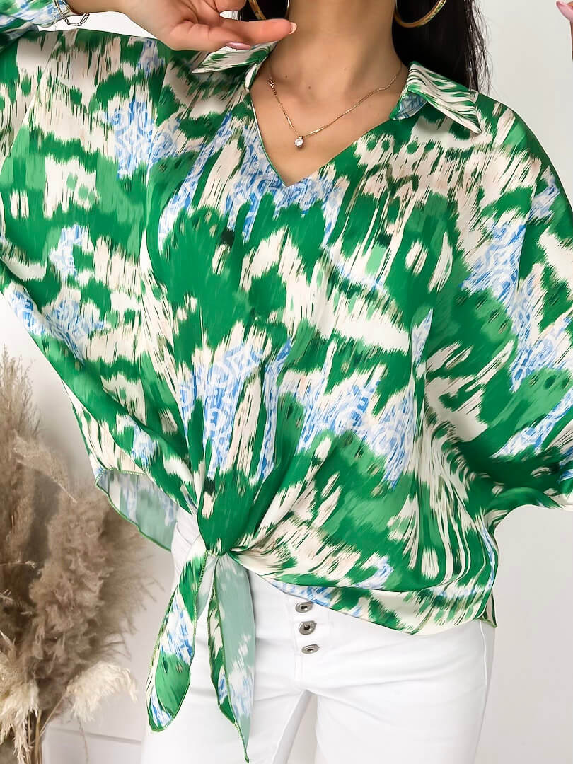 Zielona Bluzka ze Wzorem 9437-314-C