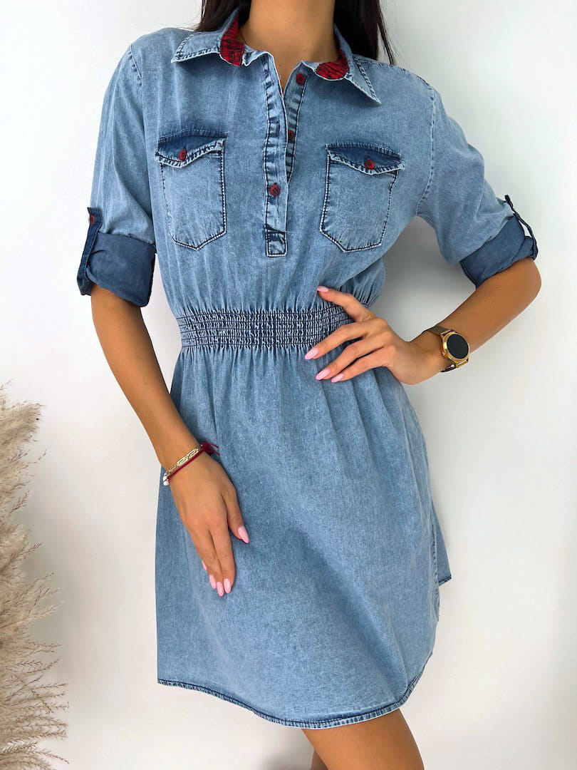 Jeansowa Sukienka 8324-255