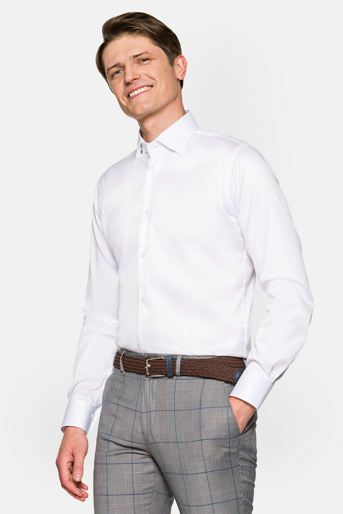 Koszula Biała Bawełniana Giovani