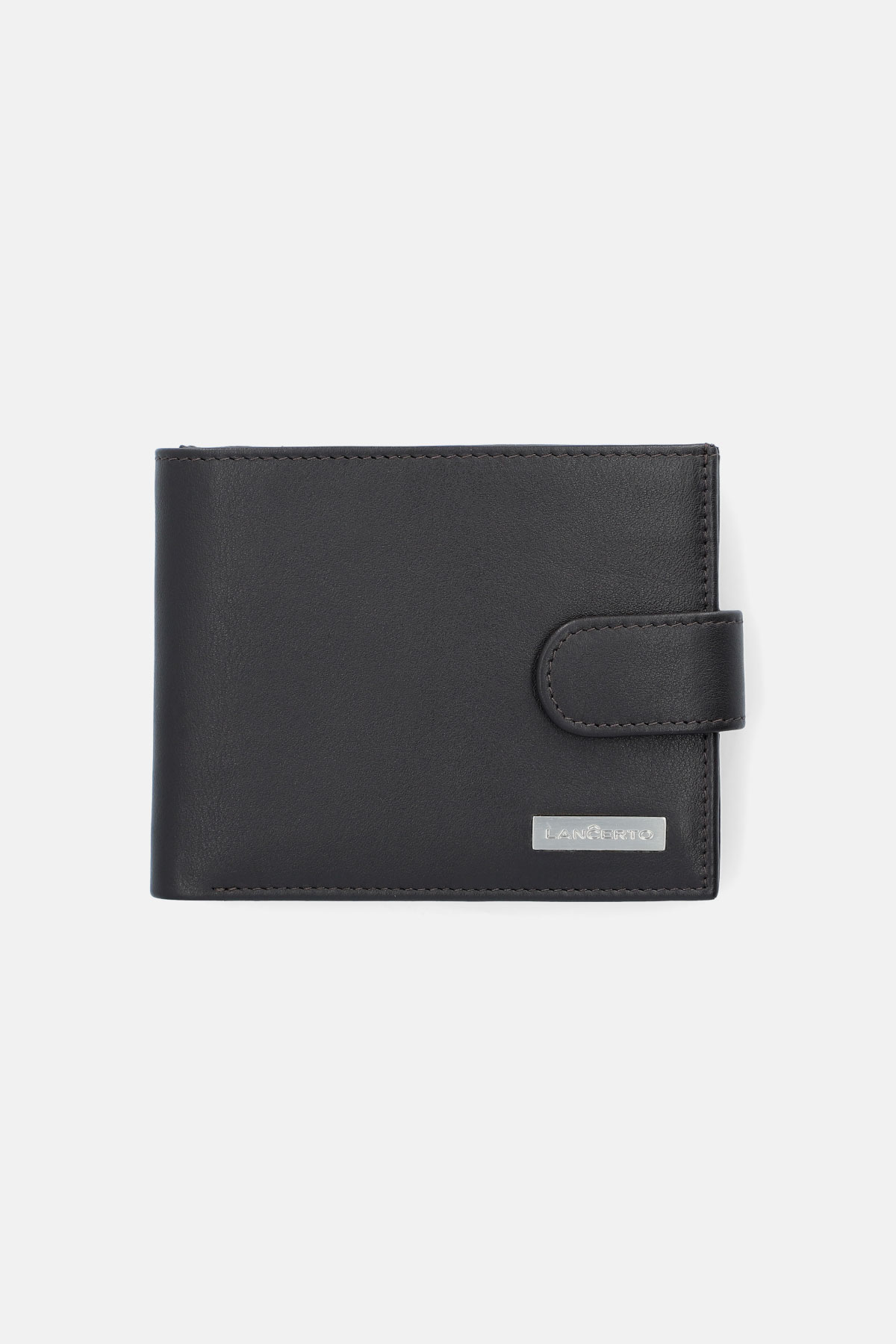 Portfel Męski Skórzany Ciemnobrązowy z RFID