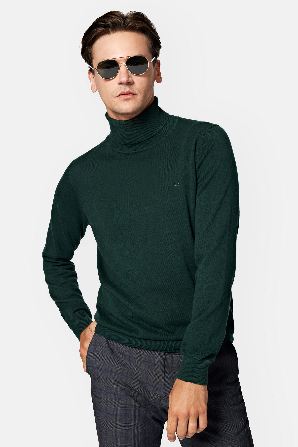 Golf Zielony z Bawełną Slink