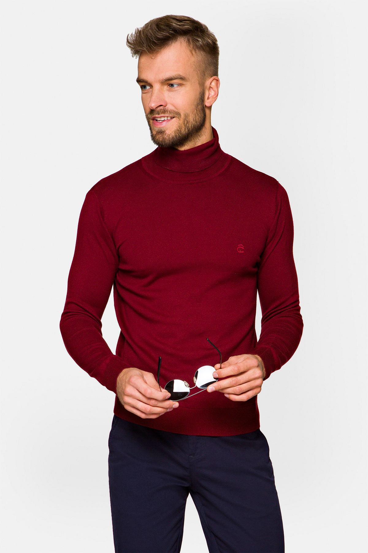 Golf Bordowy Bawełniany Alonzo