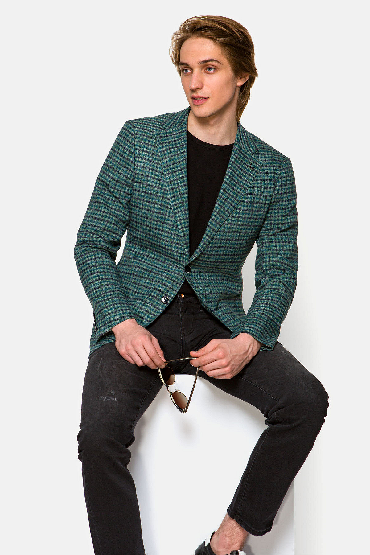 Marynarka Zielona w Kratę Yellen