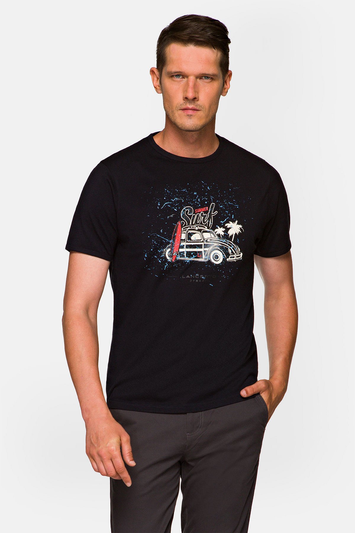 Koszulka Ciemnogranatowa Bawełniana Reggie