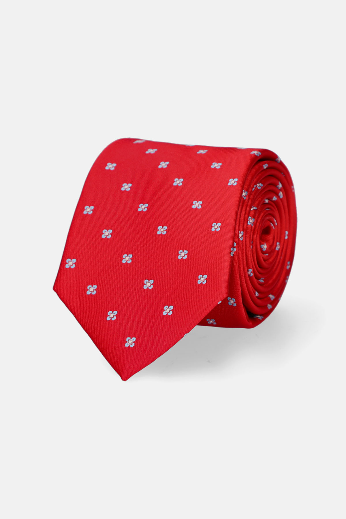 Krawat Czerwony w Kwiaty
