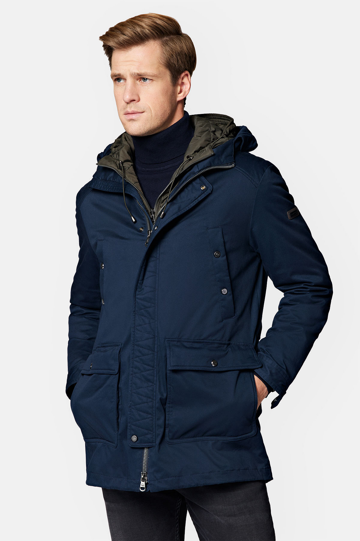 Kurtka 3 w 1 z Bawełną Granatowa Melbourne