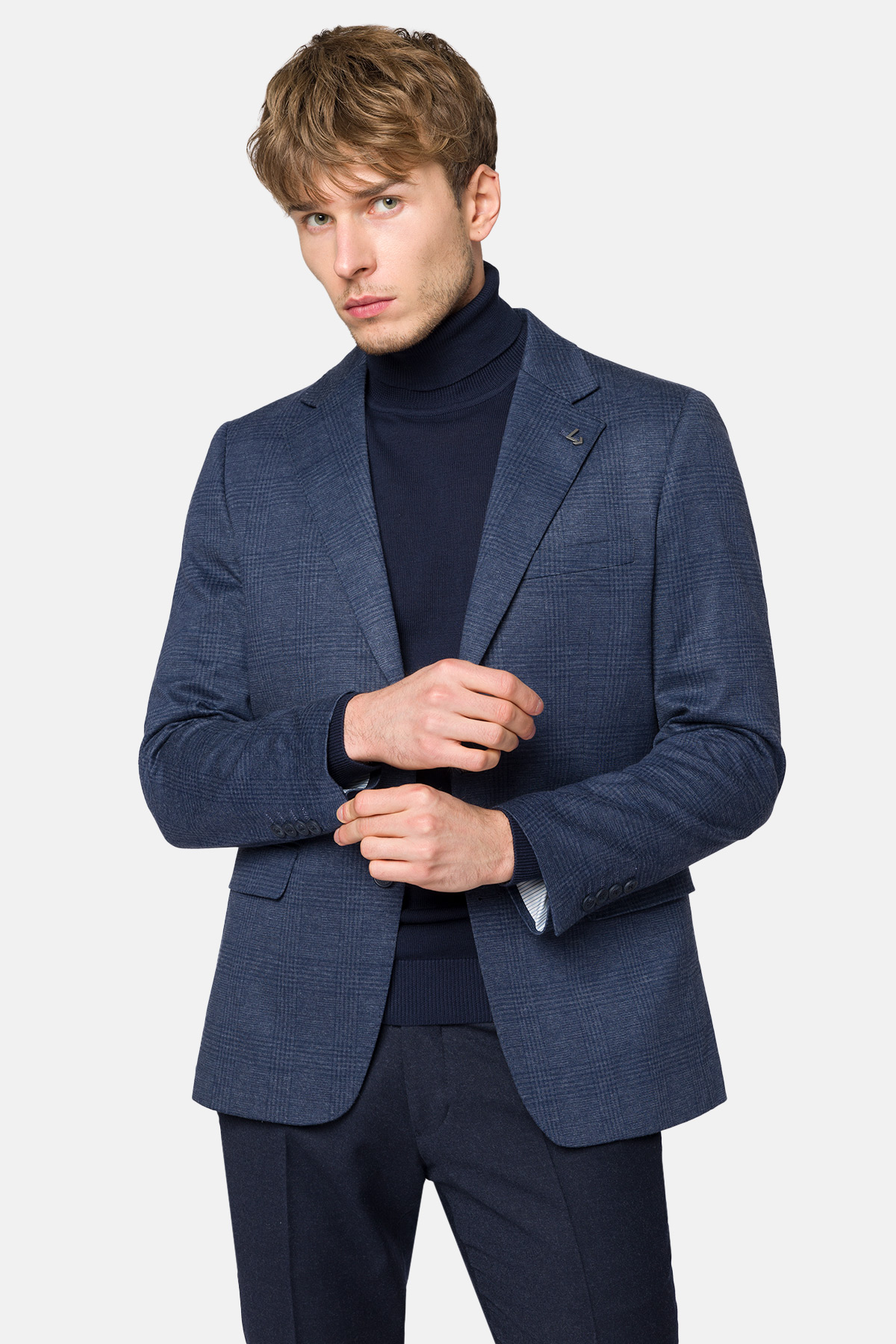 Marynarka Granatowa w Kratę Belfort