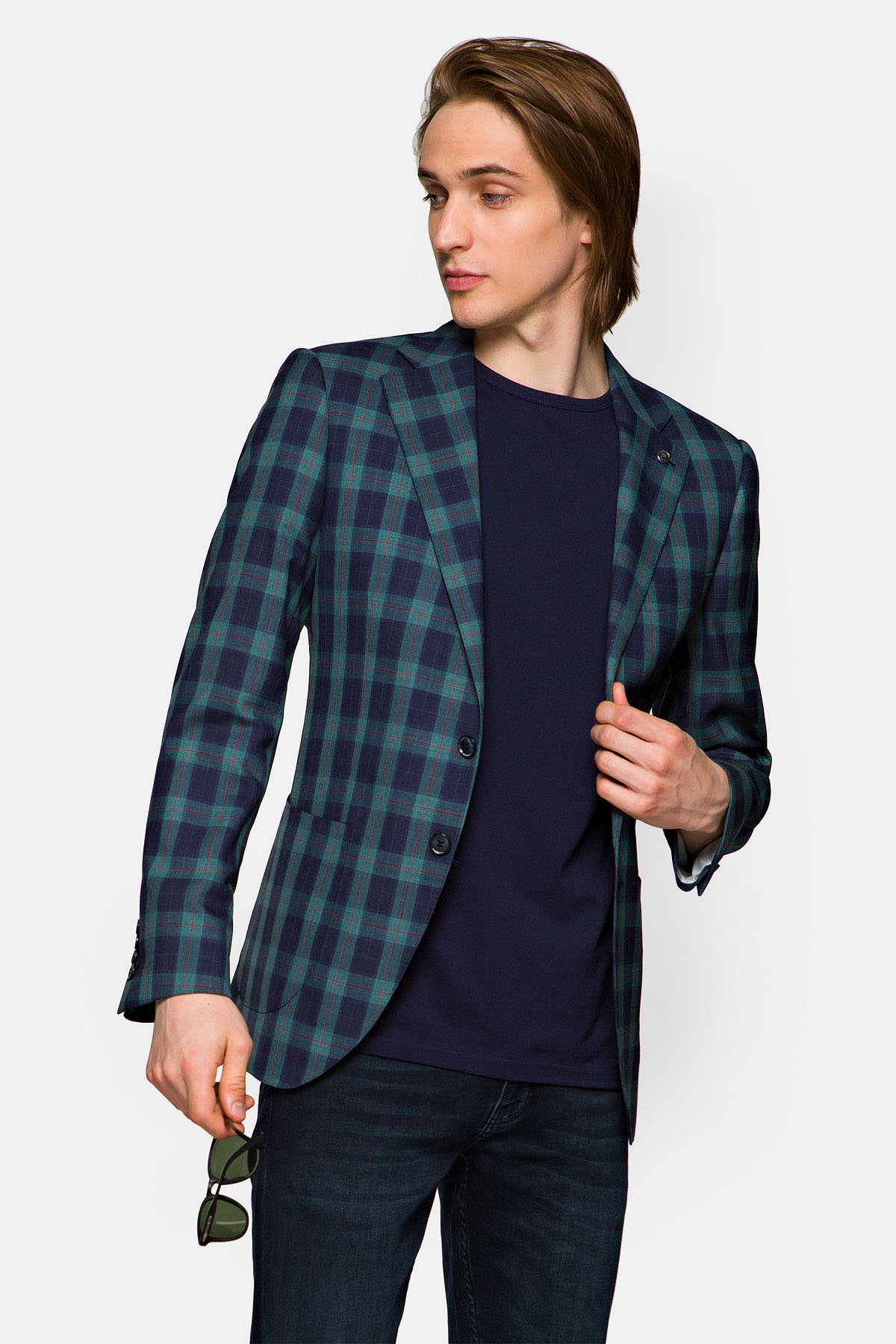 Marynarka Zielona w Kratę Saxony 2