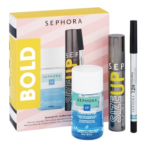 Zestaw do oczu – Mascara Size Up, Crayon Contour 12H, Démaquillant waterproof