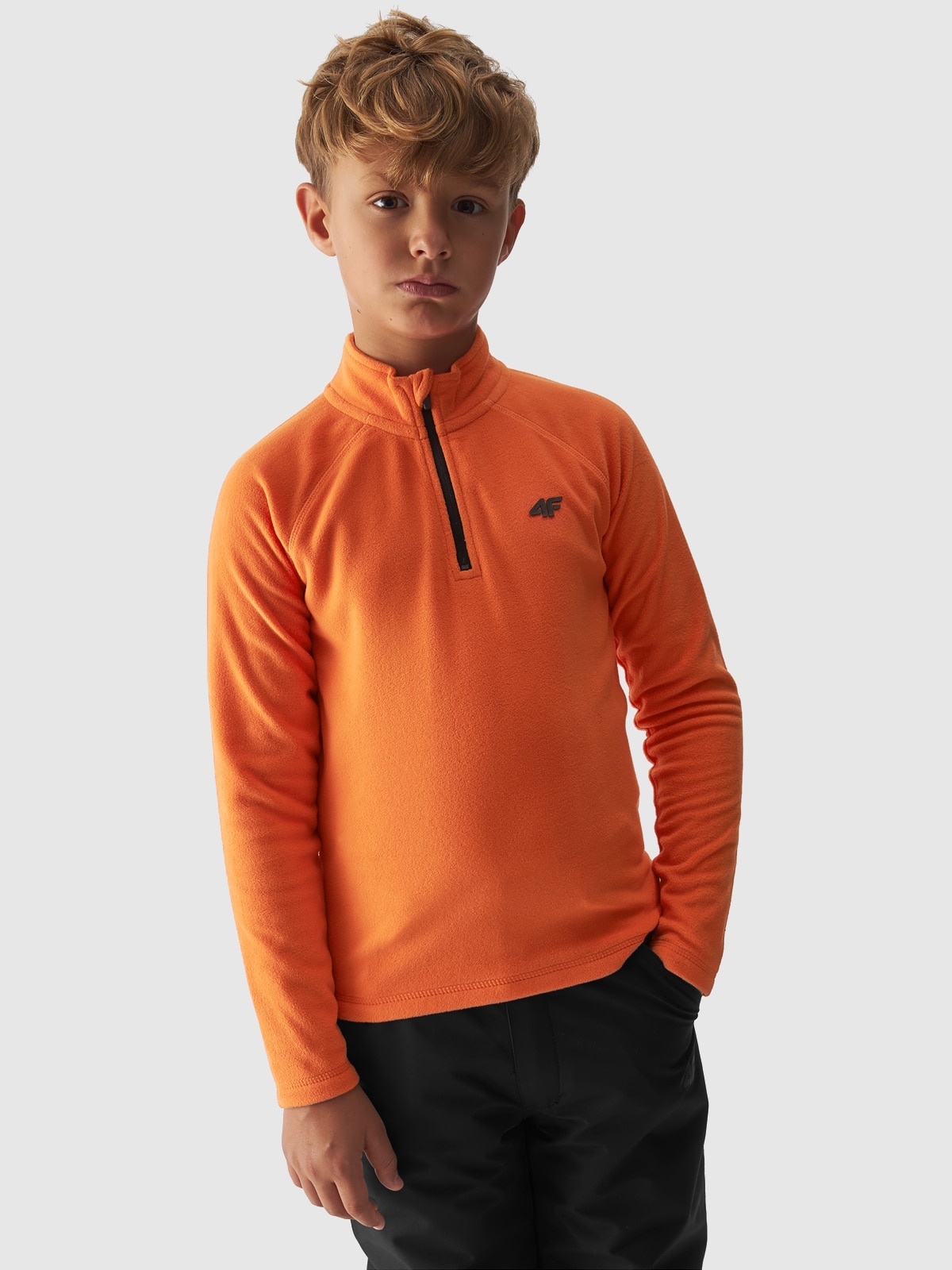 Bielizna termoaktywna polarowa (góra) chłopięca - pomarańczowa