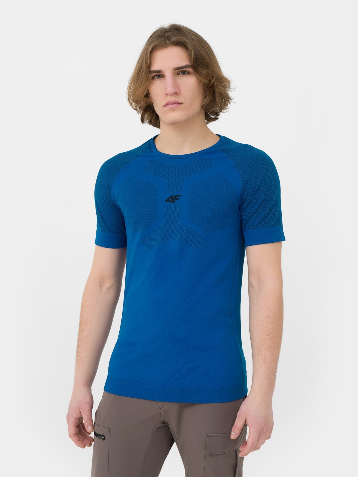 Bielizna termoaktywna bezszwowa z dodatkiem materiałów z recyklingu (góra) męska