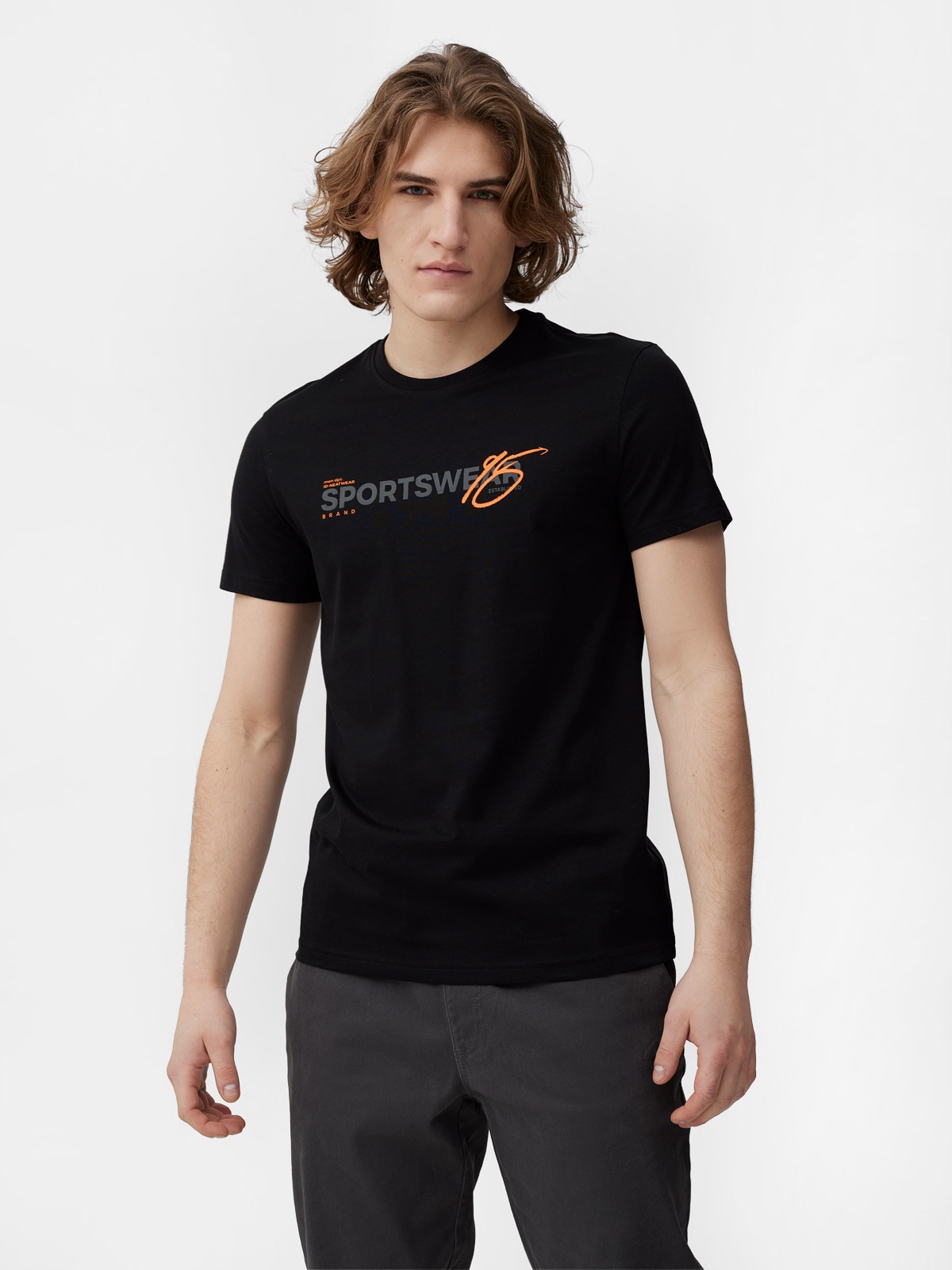 T-shirt regular z bawełny organicznej męski