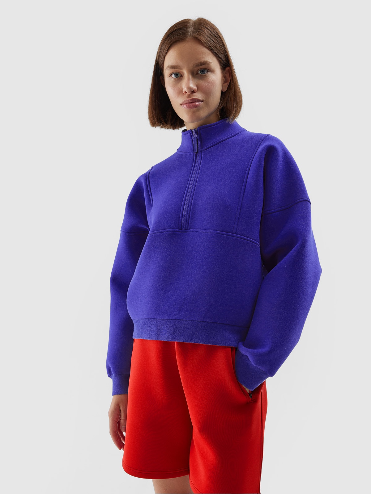 4F Bluza dresowa nierozpinana bez kaptura damska S