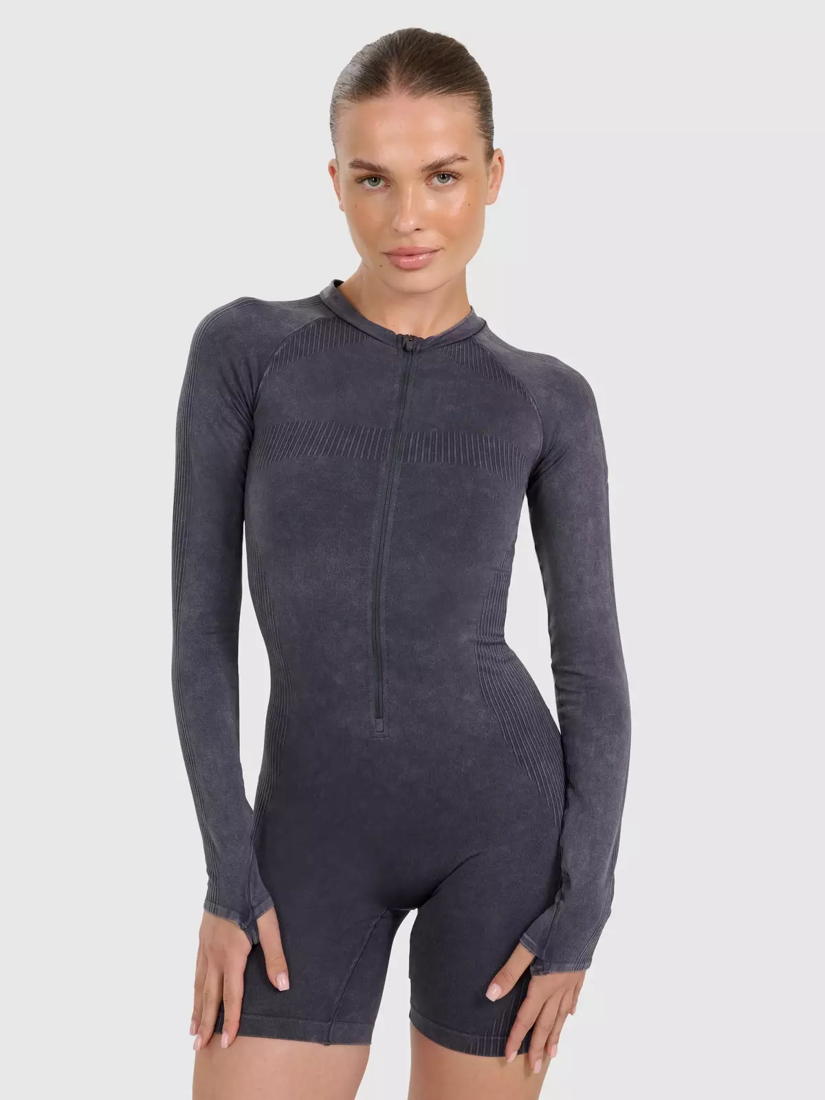 4F Kombinezon do jogi i pilatesu bezszwowy damski - granatowy XS/S