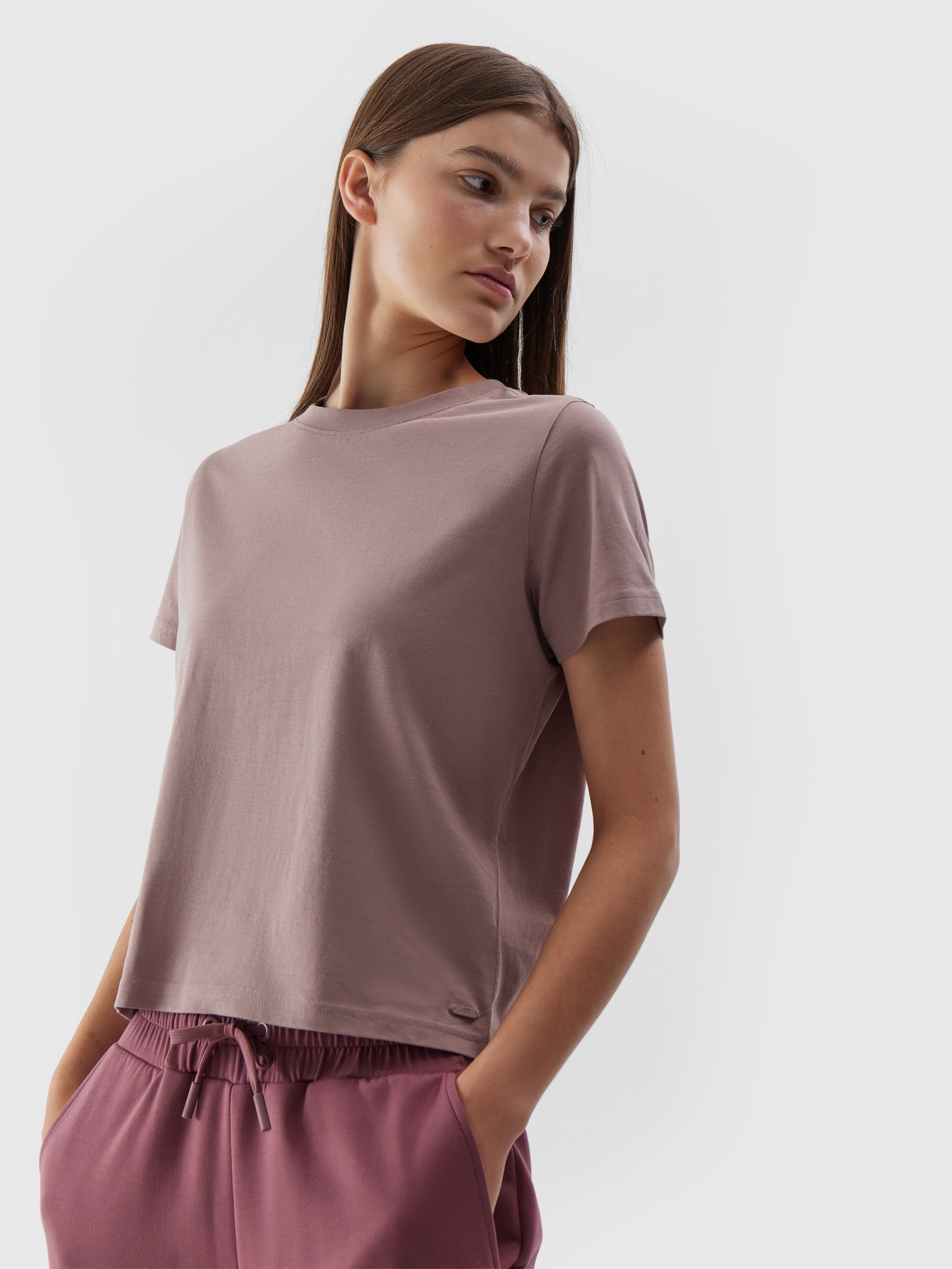 T-shirt regular z bawełny organicznej damski