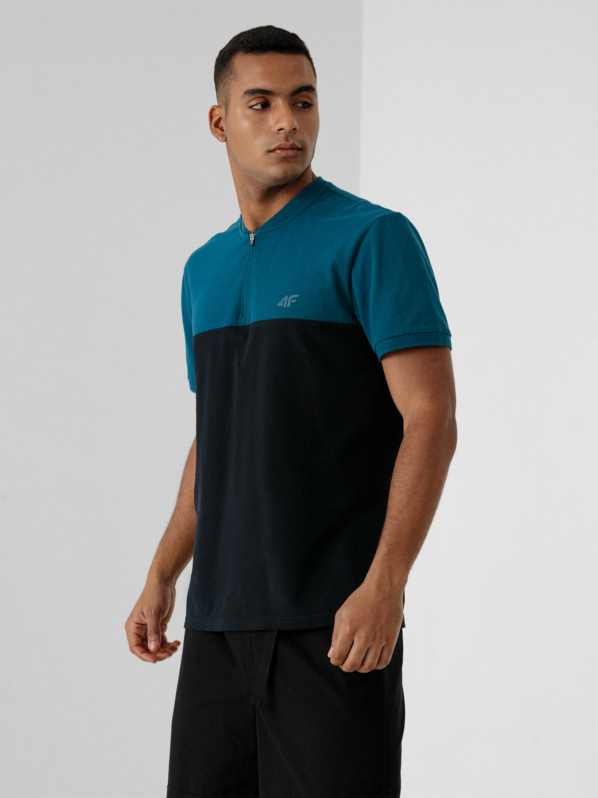 Koszulka polo regular z suwakiem męska