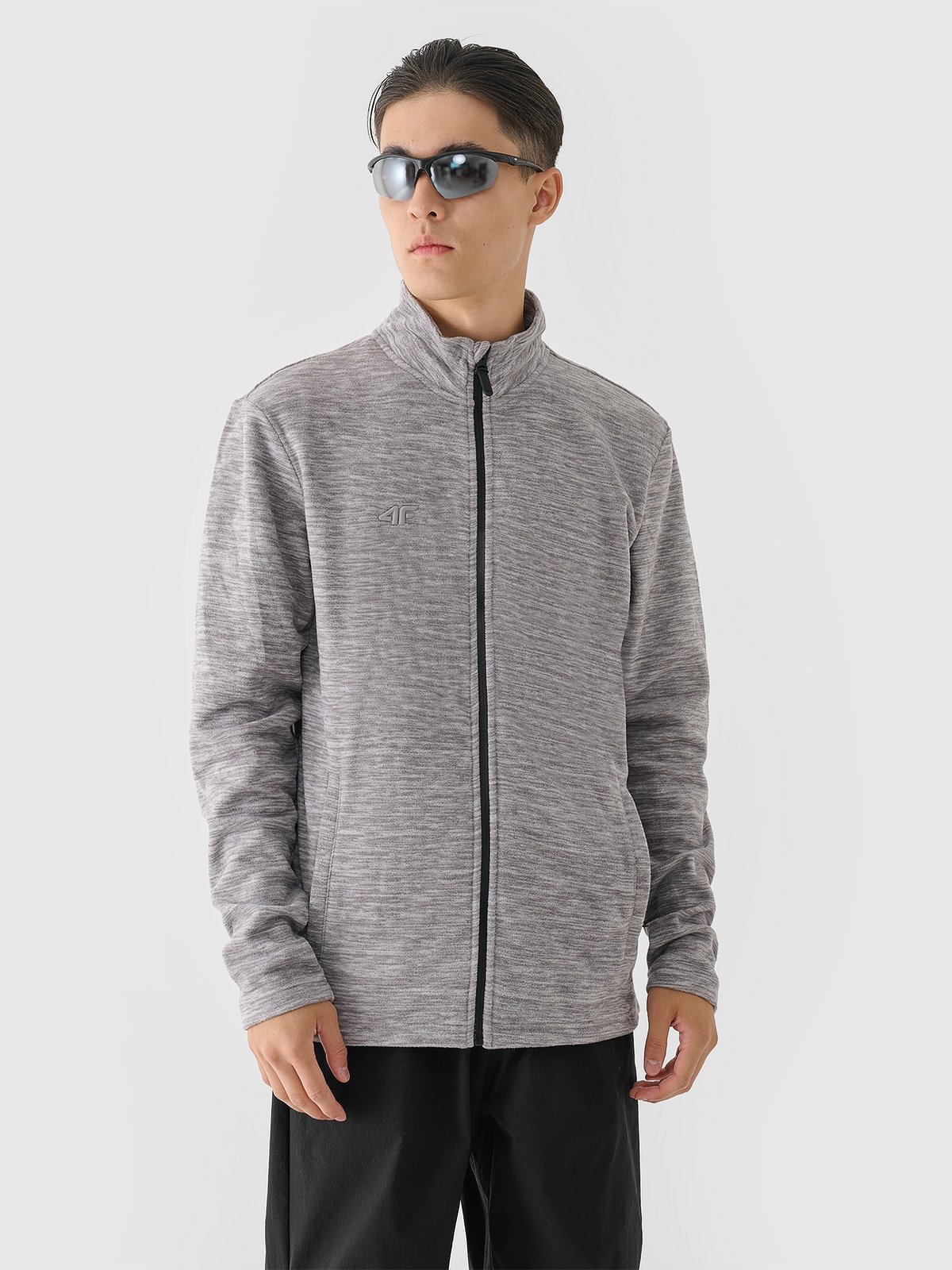 4F Polar ze stójką regular męski - szary XXL