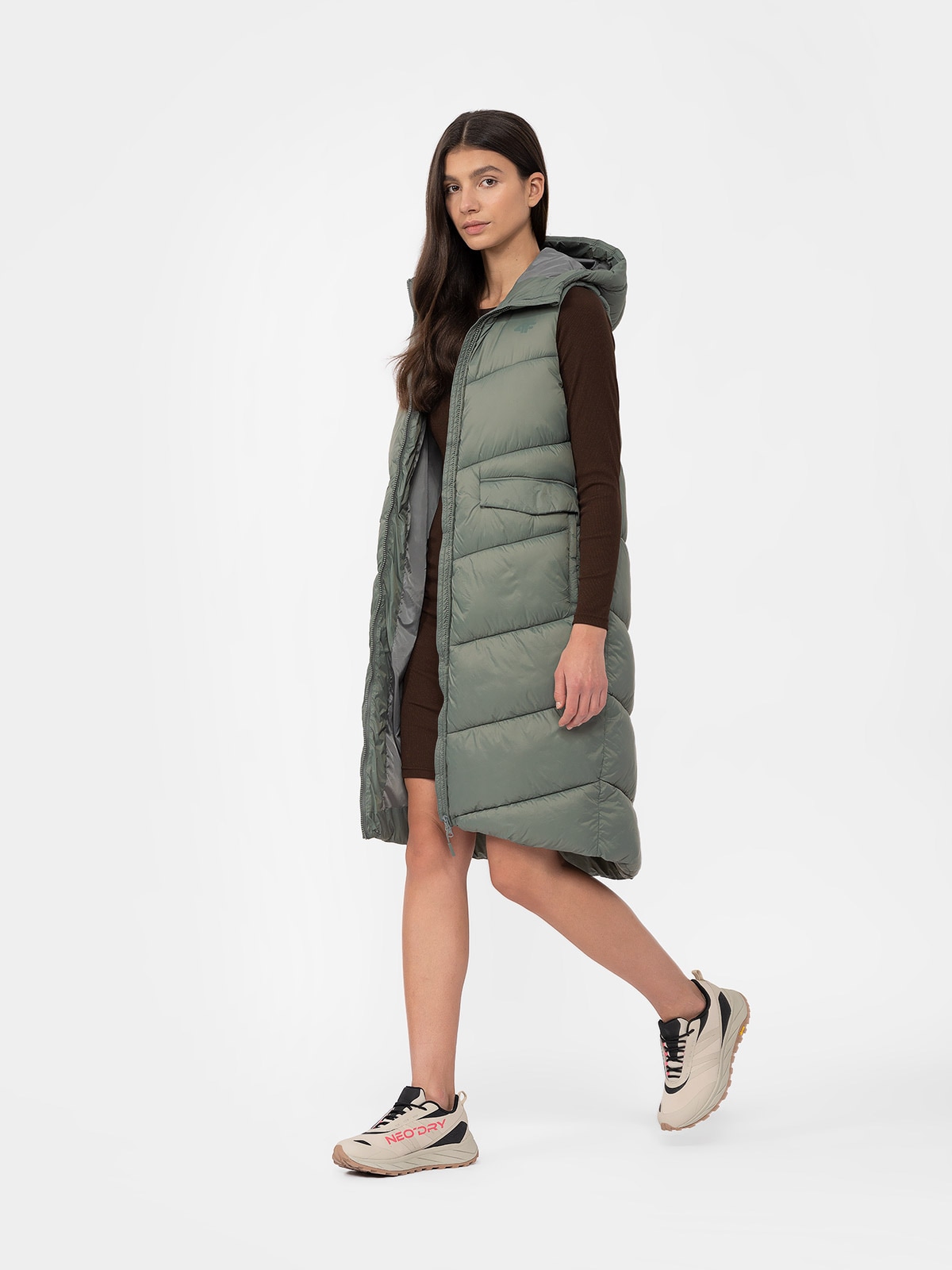 Bezrękawnik puchowy z wypełnieniem syntetycznym damski