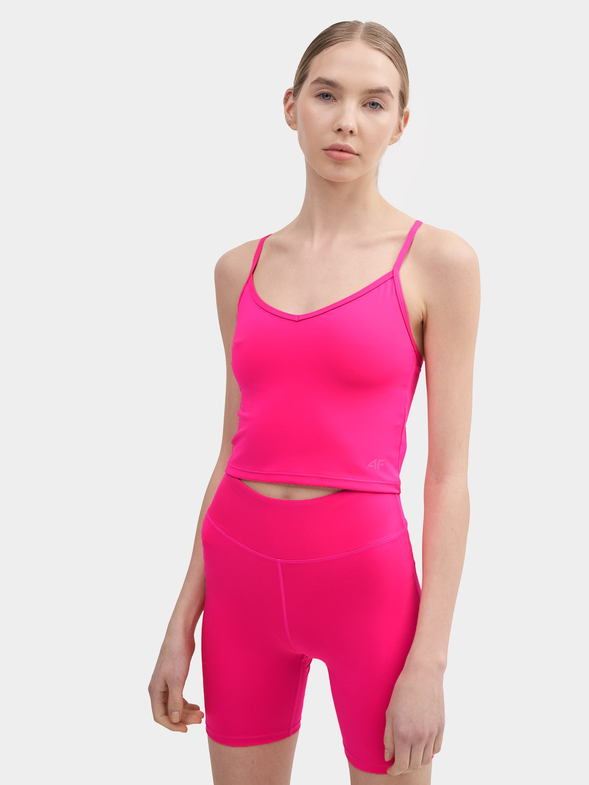 4F Crop top slim gładki damski M/L