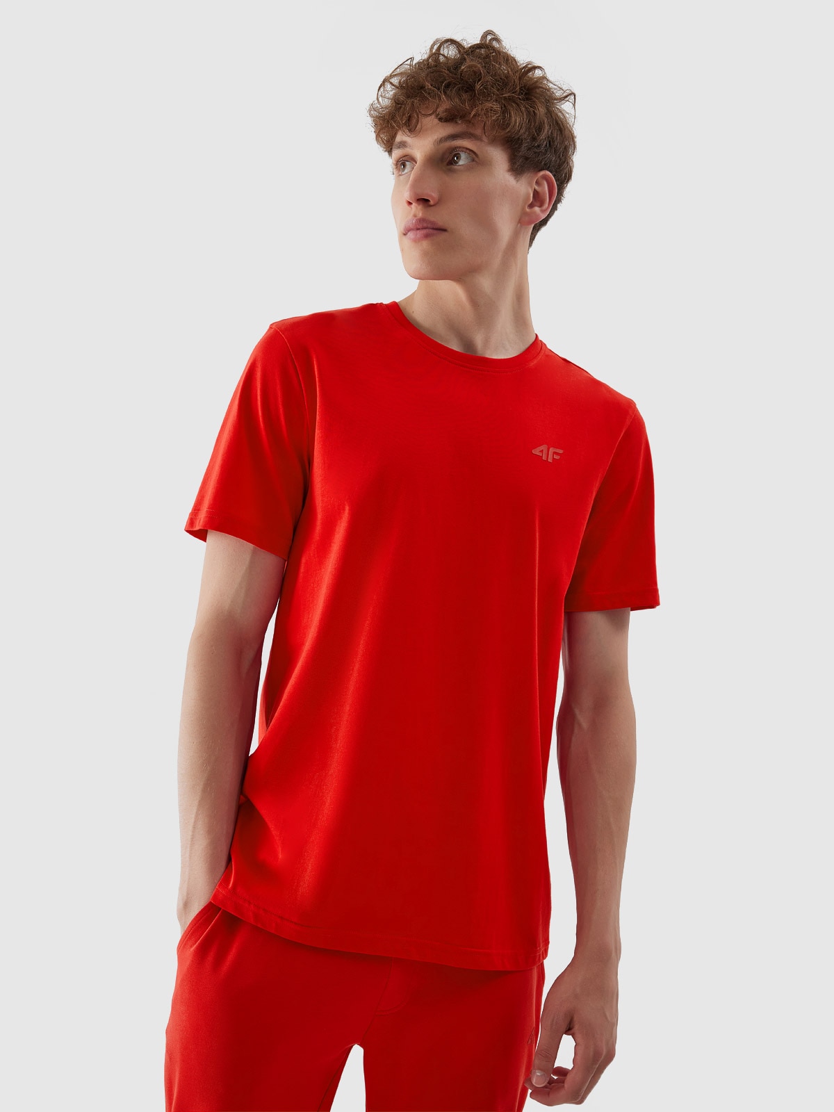 T-shirt regular gładki męski