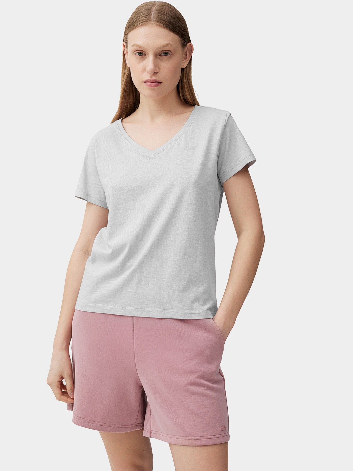 T-shirt regular gładki damski