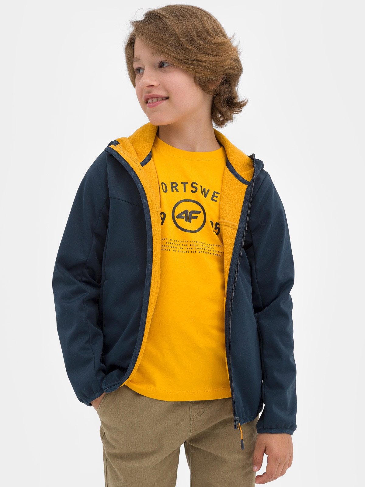 Kurtka softshell wiatroodporna membrana 5000 chłopięca