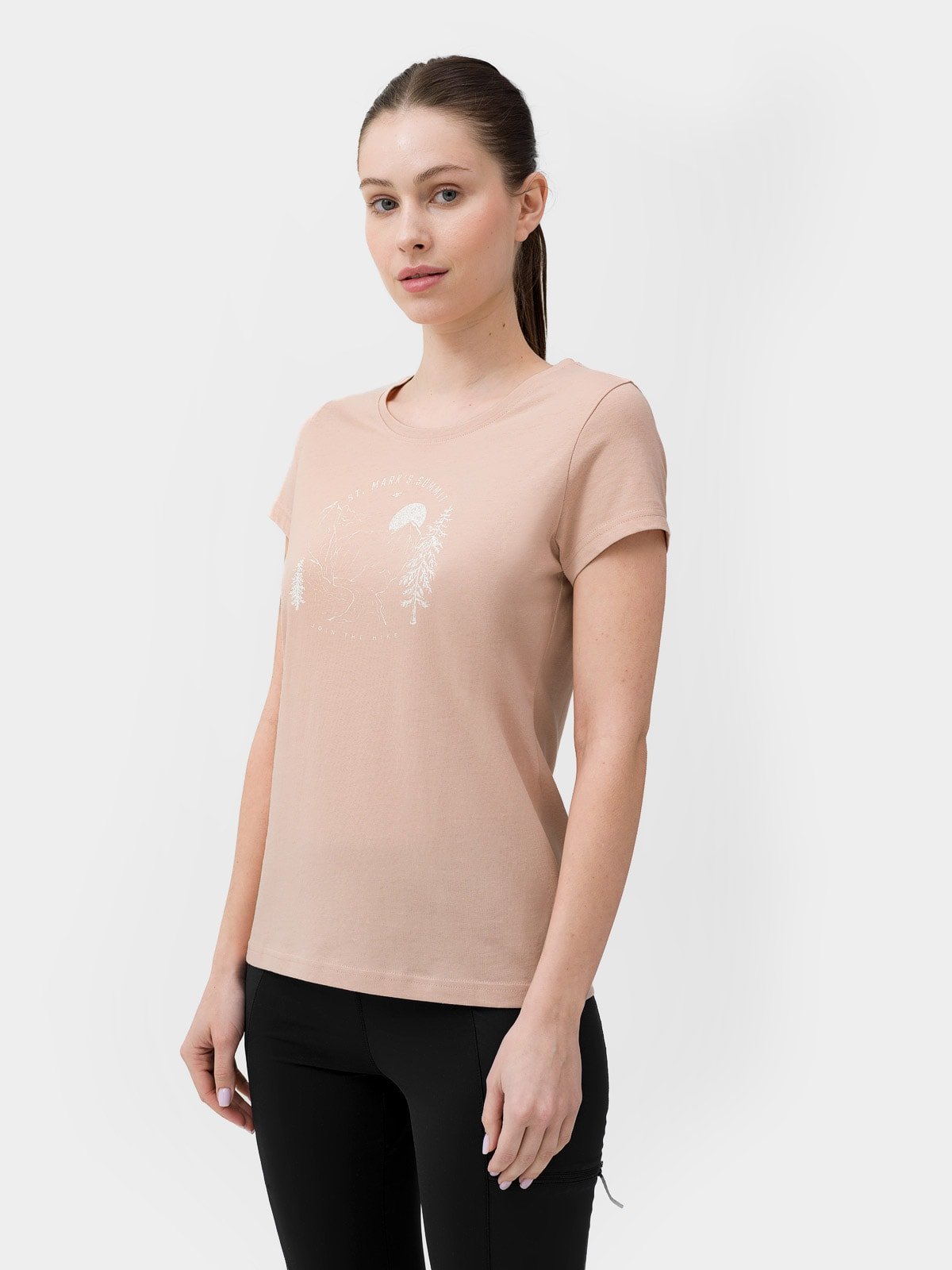 T-shirt regular z bawełny organicznej damski