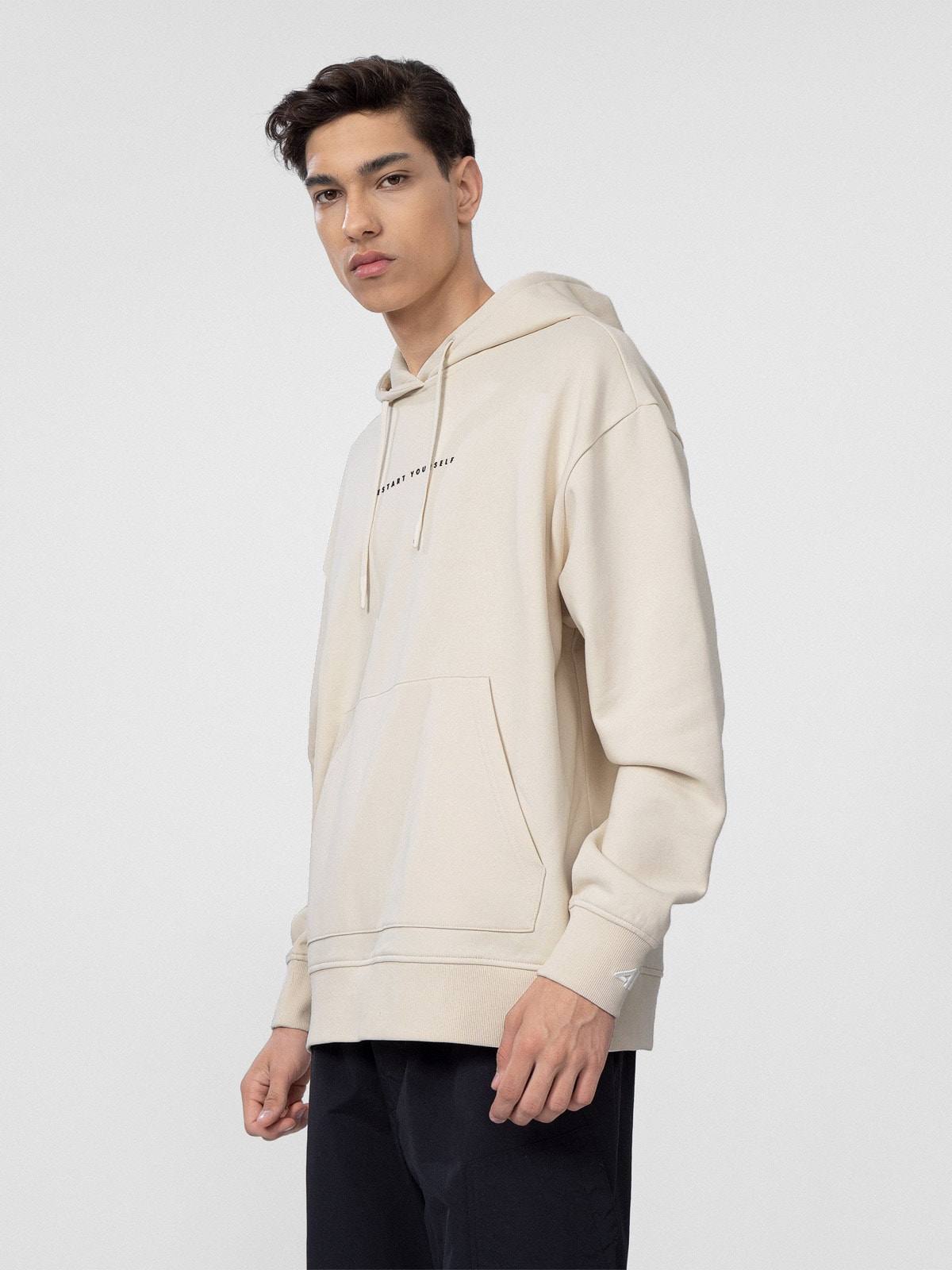 Bluza dresowa nierozpinana z kapturem męska