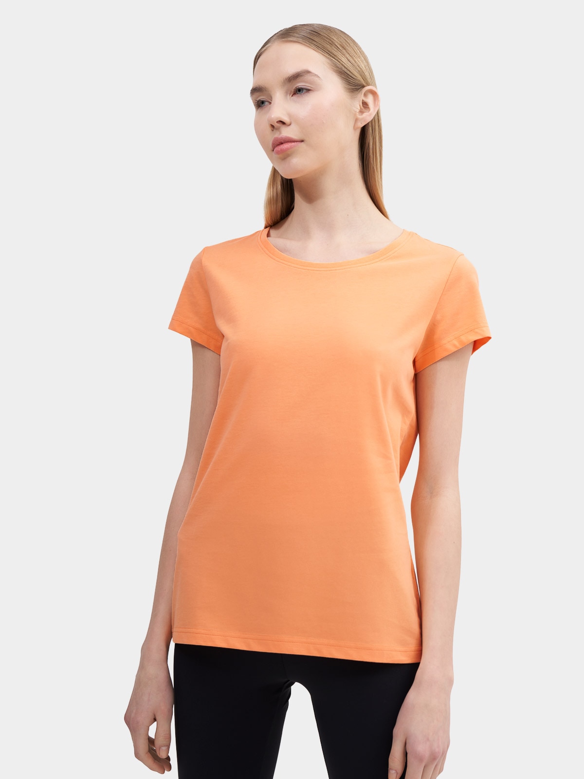 T-shirt regular gładki damski