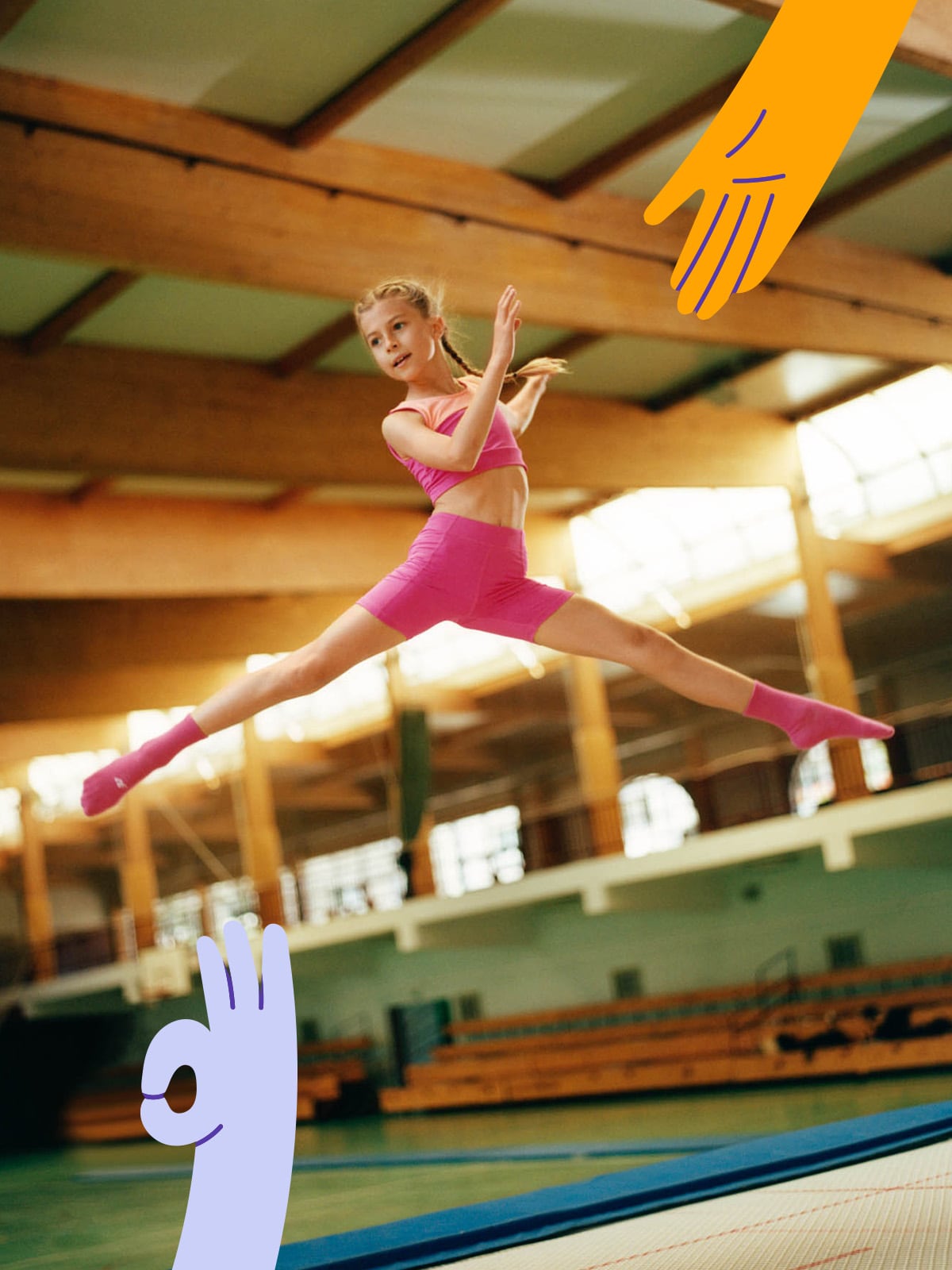 Legginsy krótkie sportowe dziewczęce