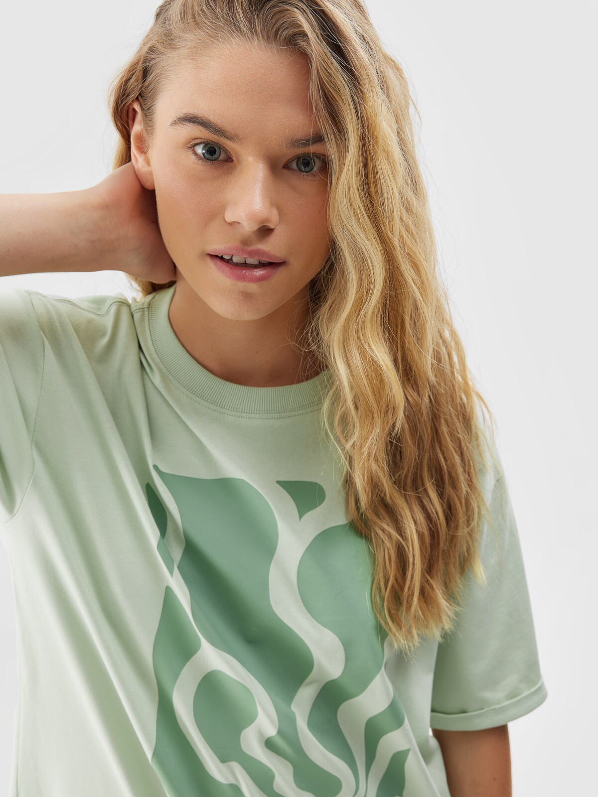 T-shirt z bawełny organicznej damski