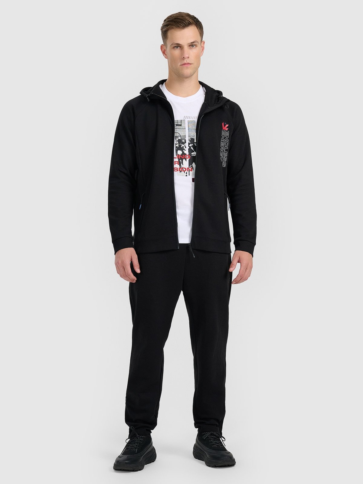 4F Spodnie dresowe męskie - czarne S