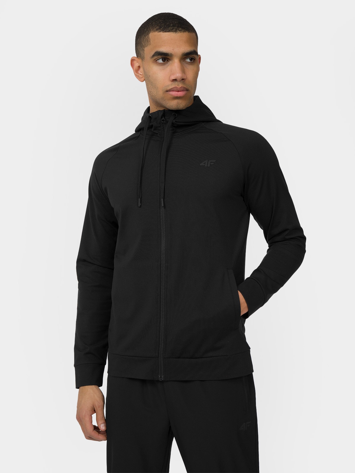 4F Bluza treningowa rozpinana z kapturem męska S
