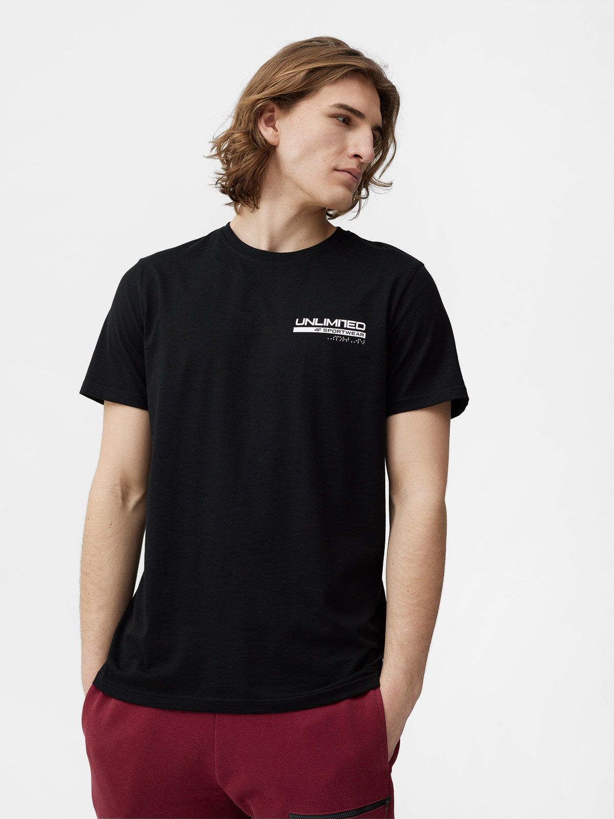 T-shirt regular z nadrukiem męski