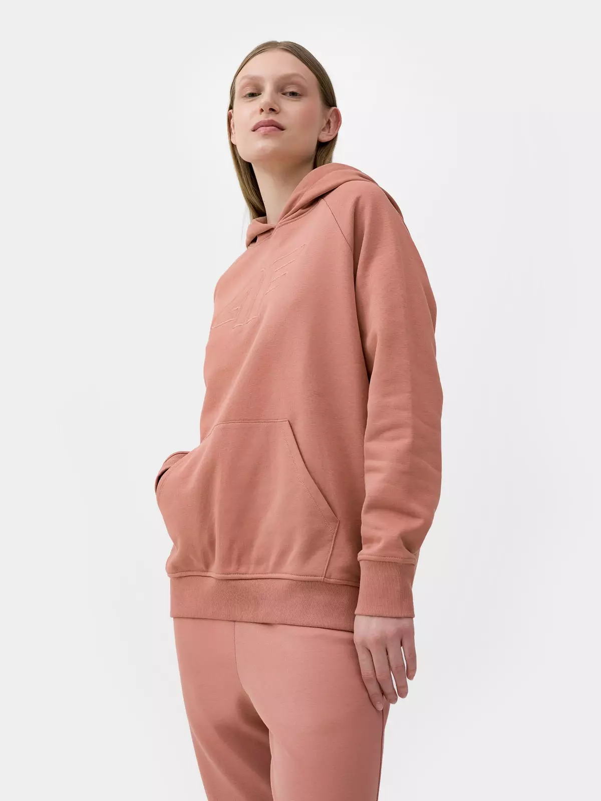 Bluza dresowa nierozpinana z kapturem damska