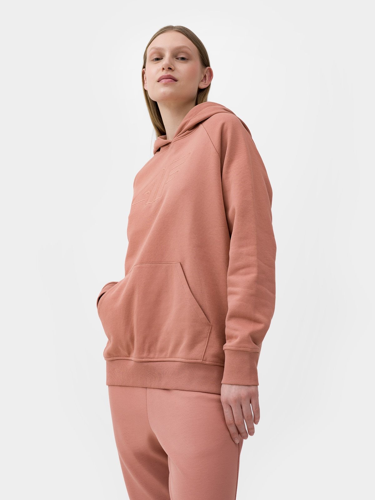 Bluza dresowa nierozpinana z kapturem damska